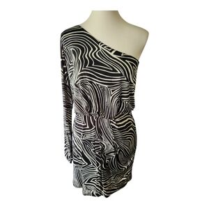💕Trina Turk One Shoulder Mini Dress Womens Size 2‎